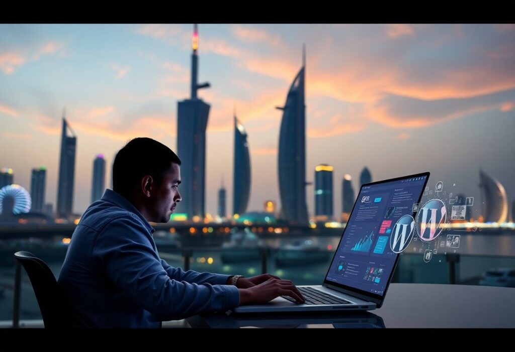 WordPress website development process Dubai - custom design and development workflow diagram