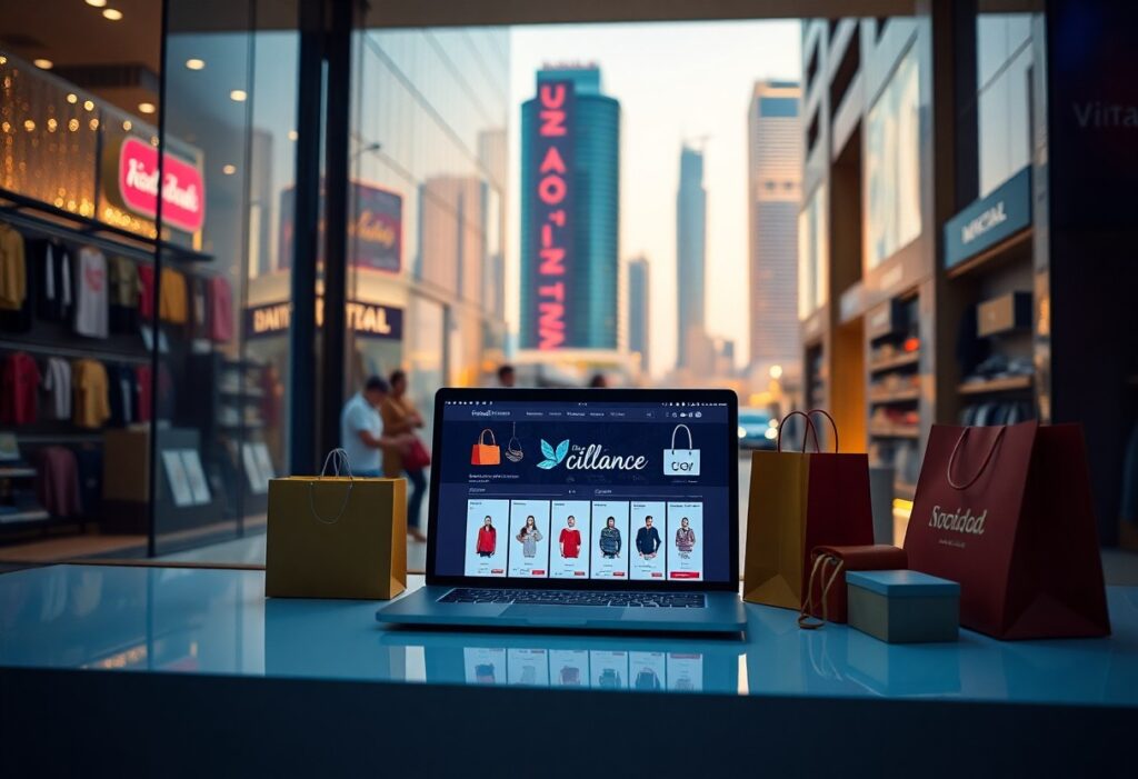 Infographic showing key benefits of WooCommerce for Dubai businesses, including flexibility, cost-effectiveness, and WordPress integration